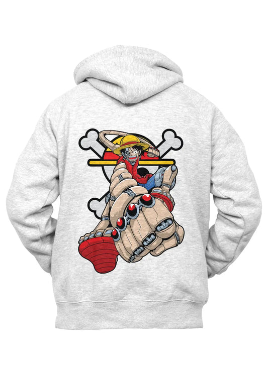 Felpa con Cappuccio Cyber Luffy Rubber One Piece-0